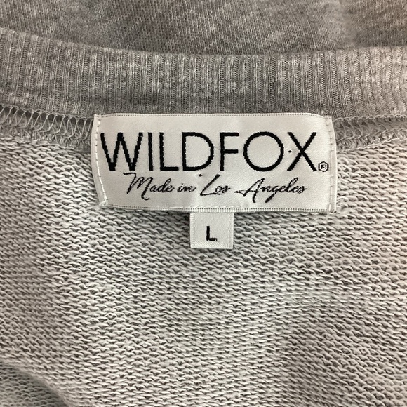 Wildfox Sommers “Pour Favor” Graphic Sweatshirt Gray Size L - Picture 6 of 7